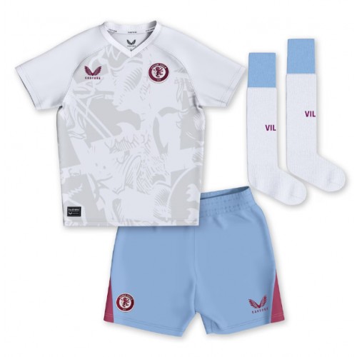 Maillot de foot Aston Villa Moussa Diaby #19 Extérieur enfant 2023-24 Manches Courte (+ pantalon court)